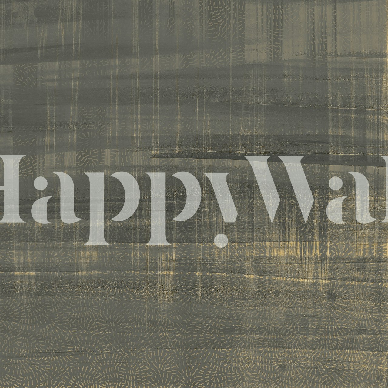 Modern Rustic Gray Gold Overlay behang in een kamer