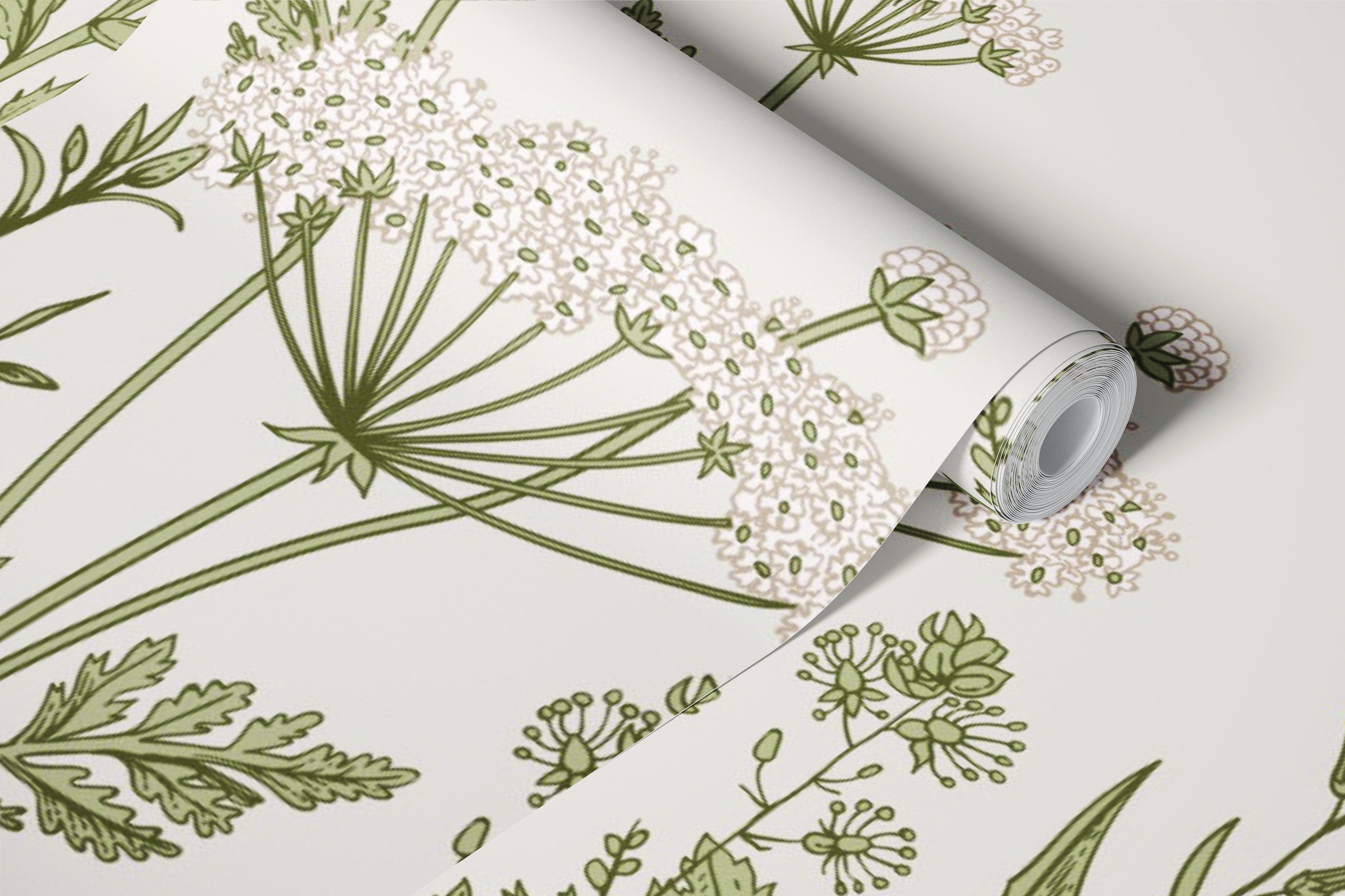 Charming floral wallpaper in a room setting