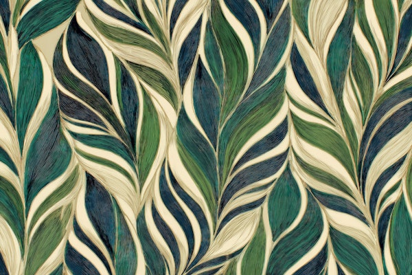 Flowing Tropical Leaf Pattern