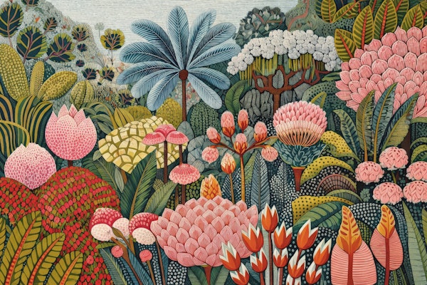 Lush Botanical Fantasy Garden