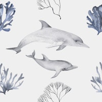 Playful Dolphins Pattern S papel pintado