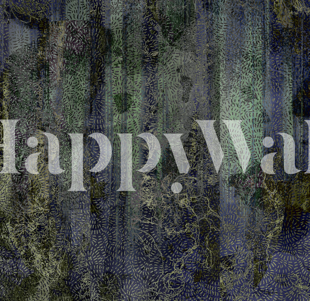 Midnight Forest Texture wallpaper in a room