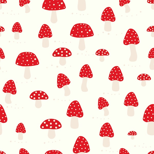 Cute Red Mushroom Dots