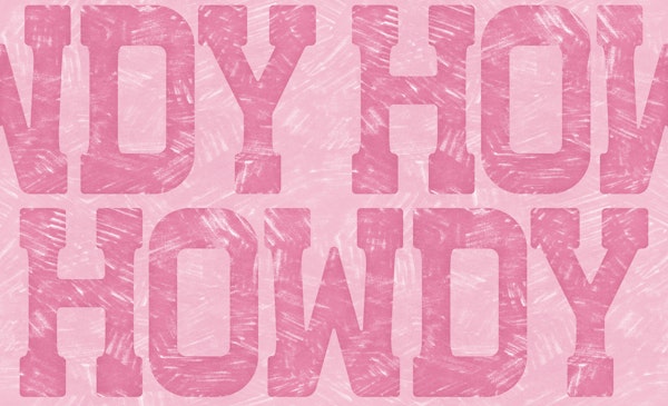 Western Howdy - pink suede - medium