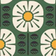 Retro Scandinavian Flower Blocks in Green - L