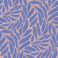 Big Bold Leaves Monochrome Blue Beige wallpaper