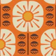 Retro Scandi Flower Blocks in Orange - L