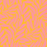 Big Bold Leaves Monochrome Pink Yellow wallpaper