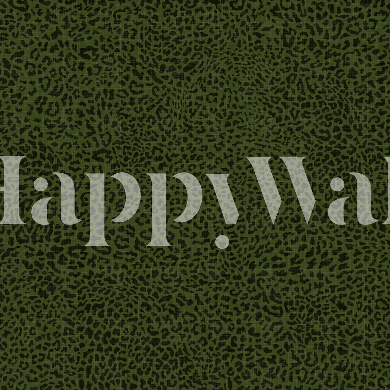 Moss green leopard print wallpaper in a room