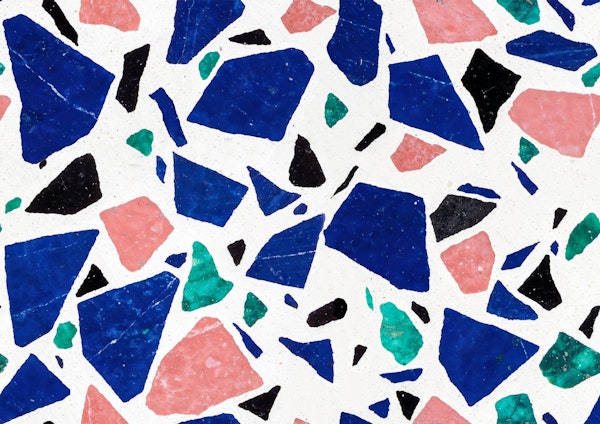 Terrazzo Confetti Blue Coral