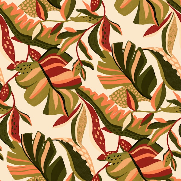 Warm Earthy Botanical Leaves