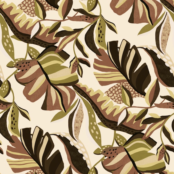 Earthy Tropical Leaves