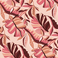 Tropical Leaves in Rose Tones wallpaper
