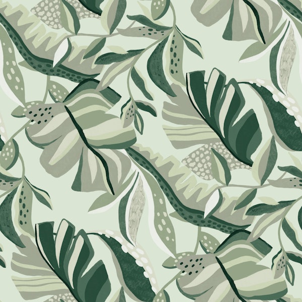 Scandi Tropical Leaves Sage