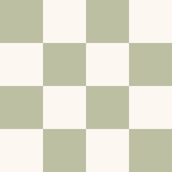 Sage and Cream Checkerboard