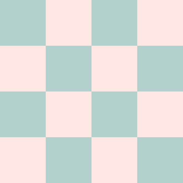 Mint and Blush Checkerboard
