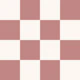 Dusty Rose and Ivory Checkerboard