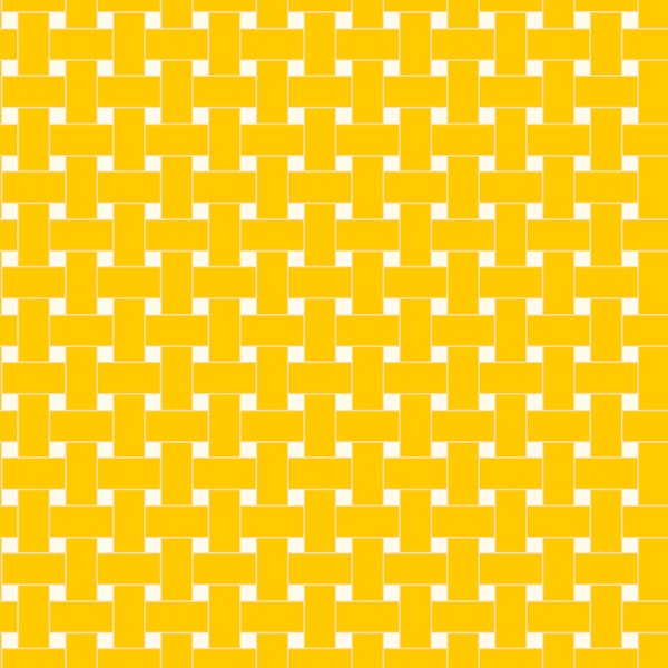 Basket weave - sunny yellow on white - medium