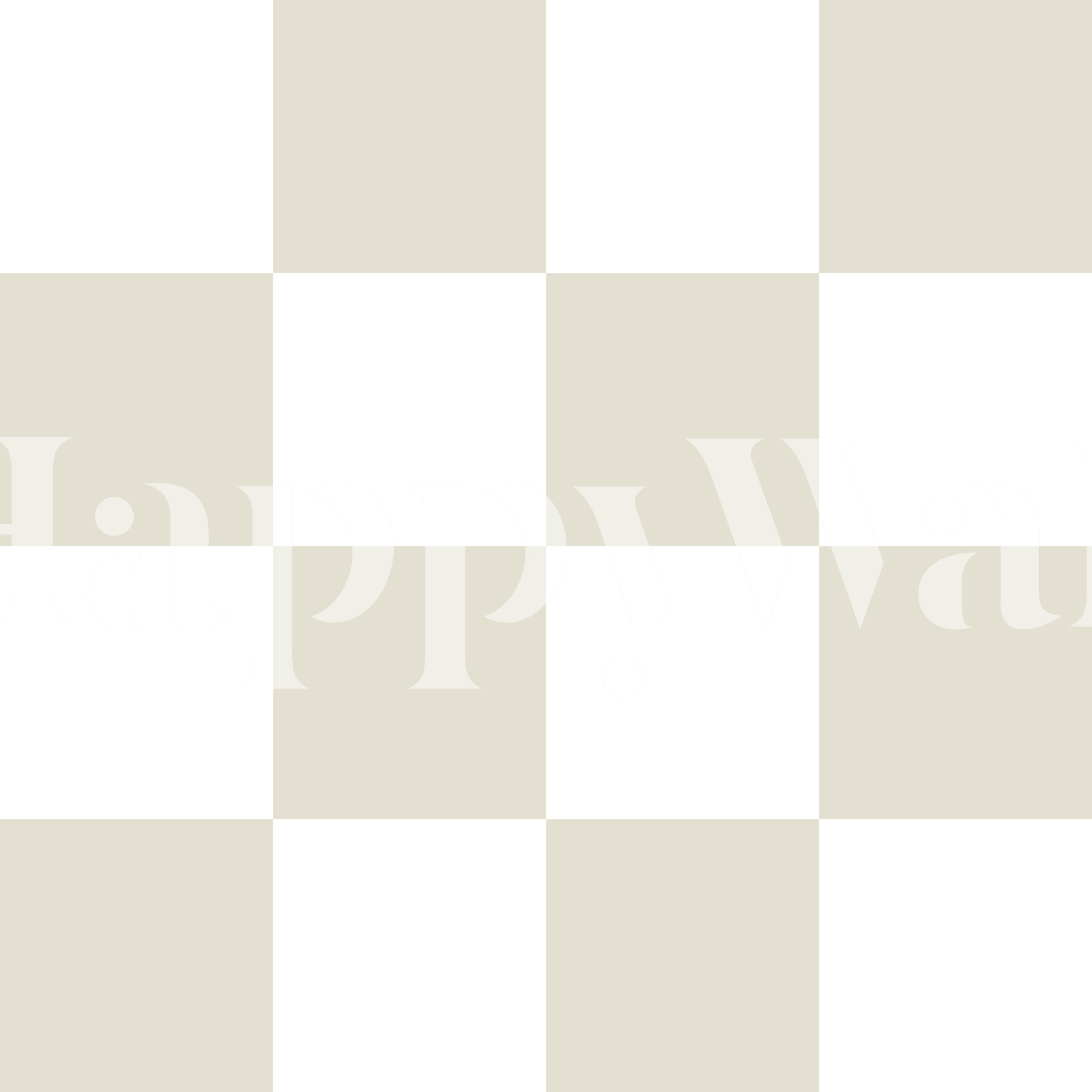Minimal Beige White Checkered wallpaper | Happywall