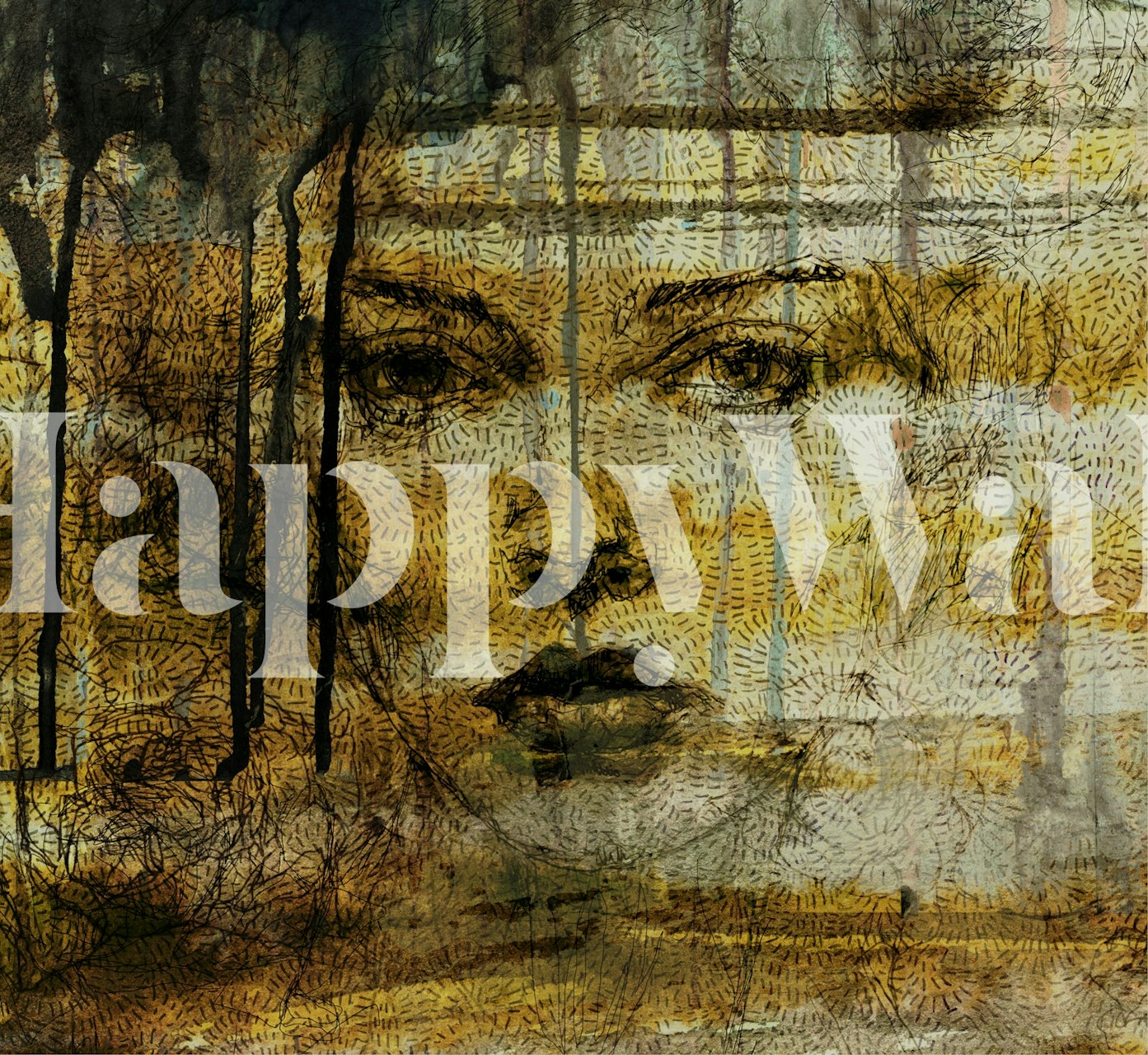 Gritty Urban tapet i et moderne rum