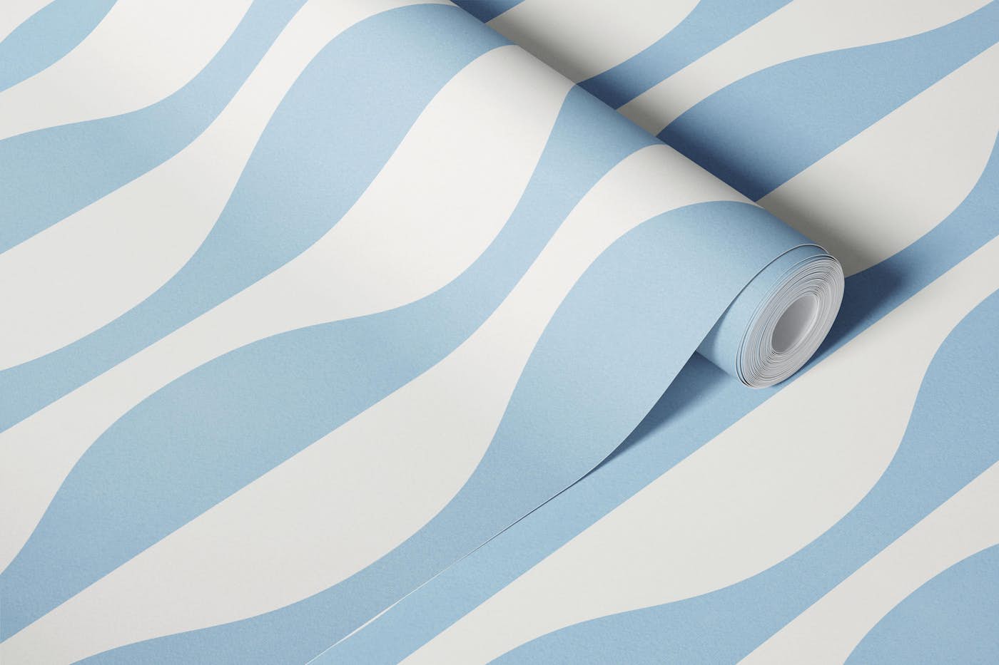 Vintage Abstract Geo Pattern Sky Blue wallpaper roll