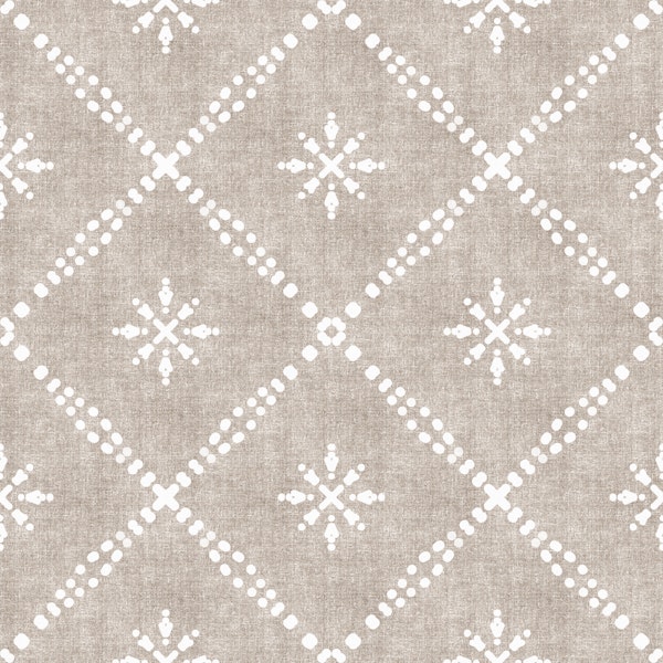 Boho Dotted Lattice Grunge Earthy Beige