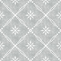 Boho Dotted Lattice Grunge Grey Clouds behang