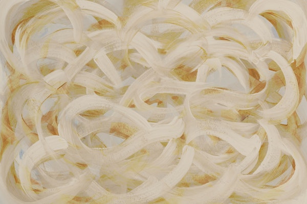 Cream Brushstroke Swirl