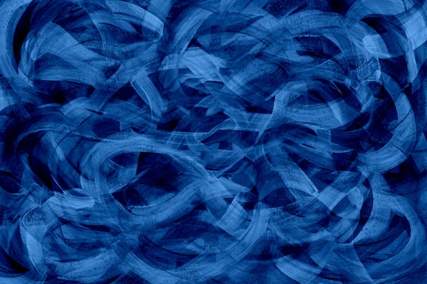 Midnight Blue Brushstrokes
