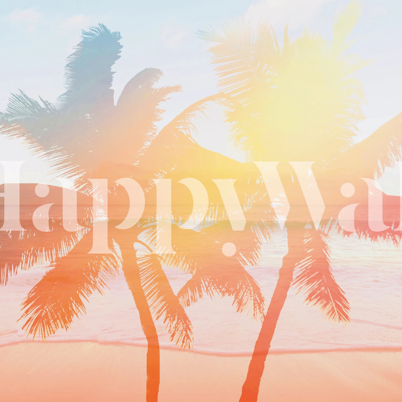 Tapeta Tropicana seas sundown w pokoju