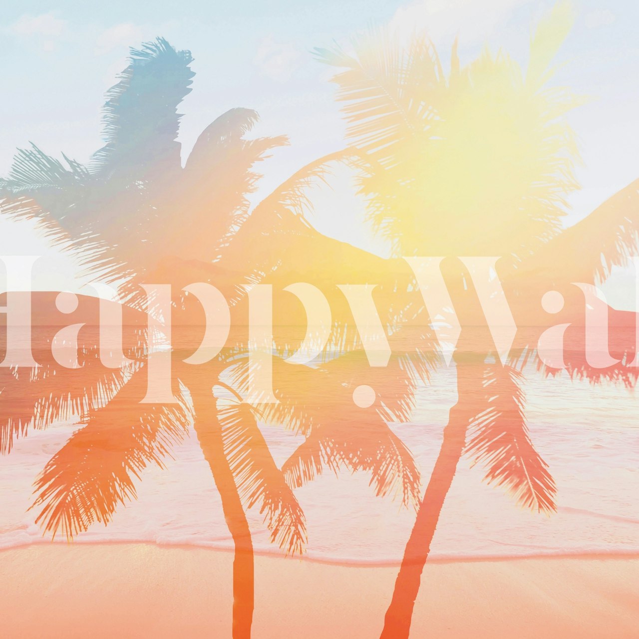 Tropicana seas sundown wallpaper in a room