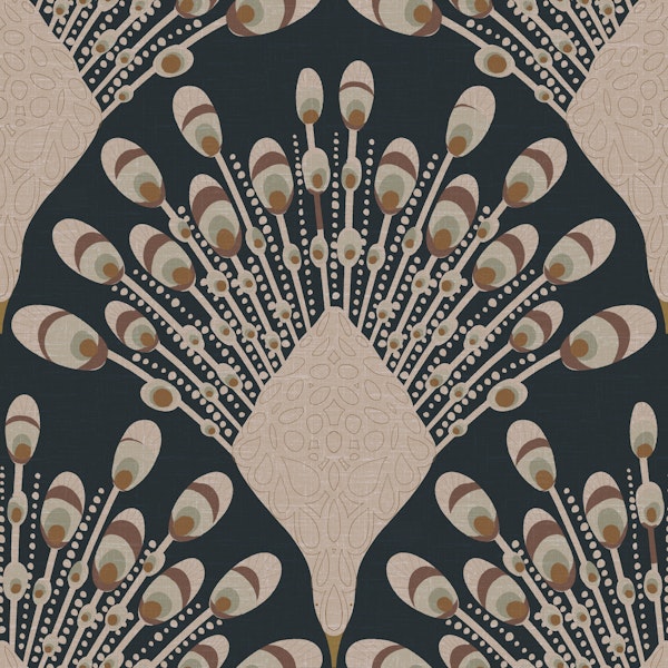 Art Deco Peacock Fan