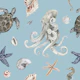 Sea Creatures & Shells Pattern M