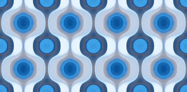 Retro Blue Geometric Waves