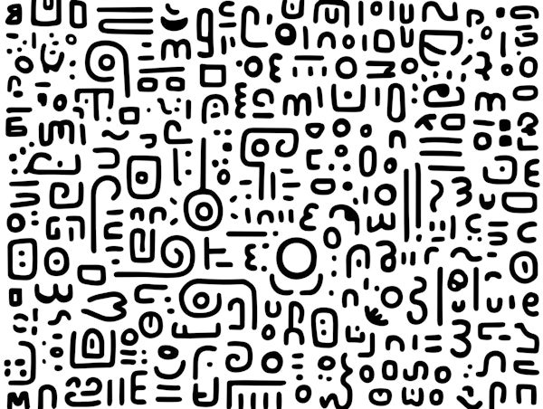 Bold Black on White Doodles