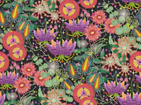 In The Night Garden Charcoal wallpaper