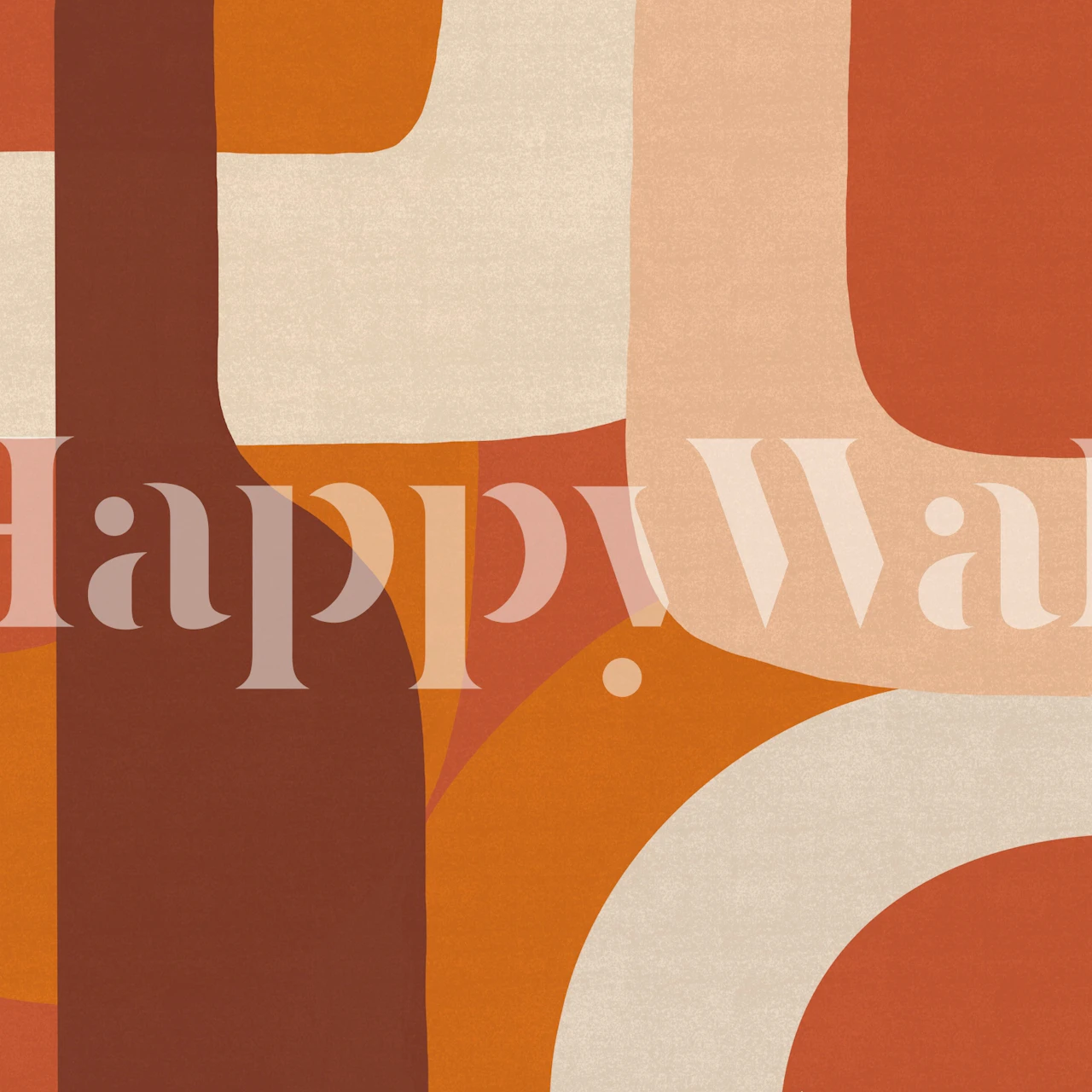 Abstract Arch Shapes in Rust wallpaper in a room