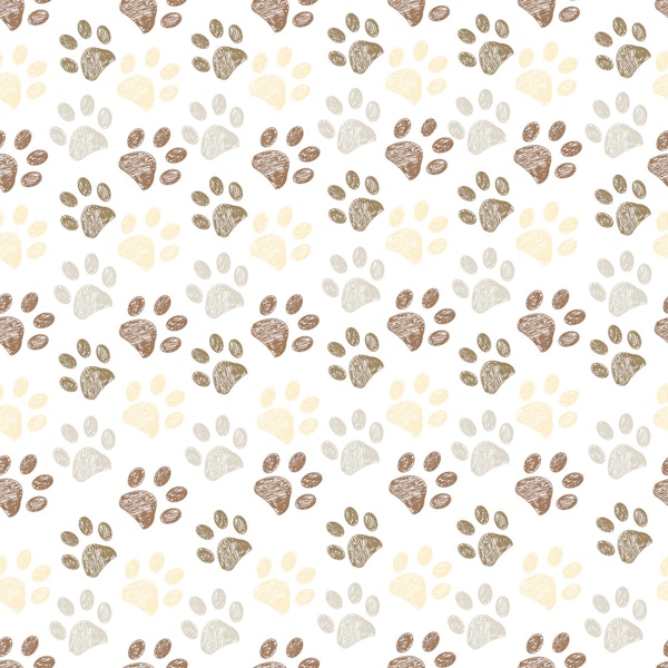 Neutral Puppy Paw Prints