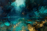 Midnight Lagoon Abstract tapetit