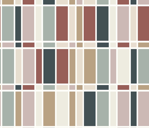 Mid Century Color Block Stripes