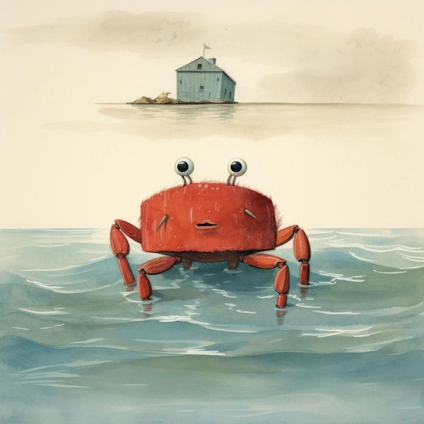 Minimal Crab by the Sea