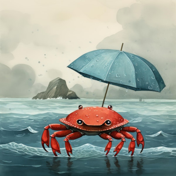 Minimal Crab with Umbrella