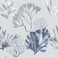 Elegant Seaweed Pattern M papel de parede