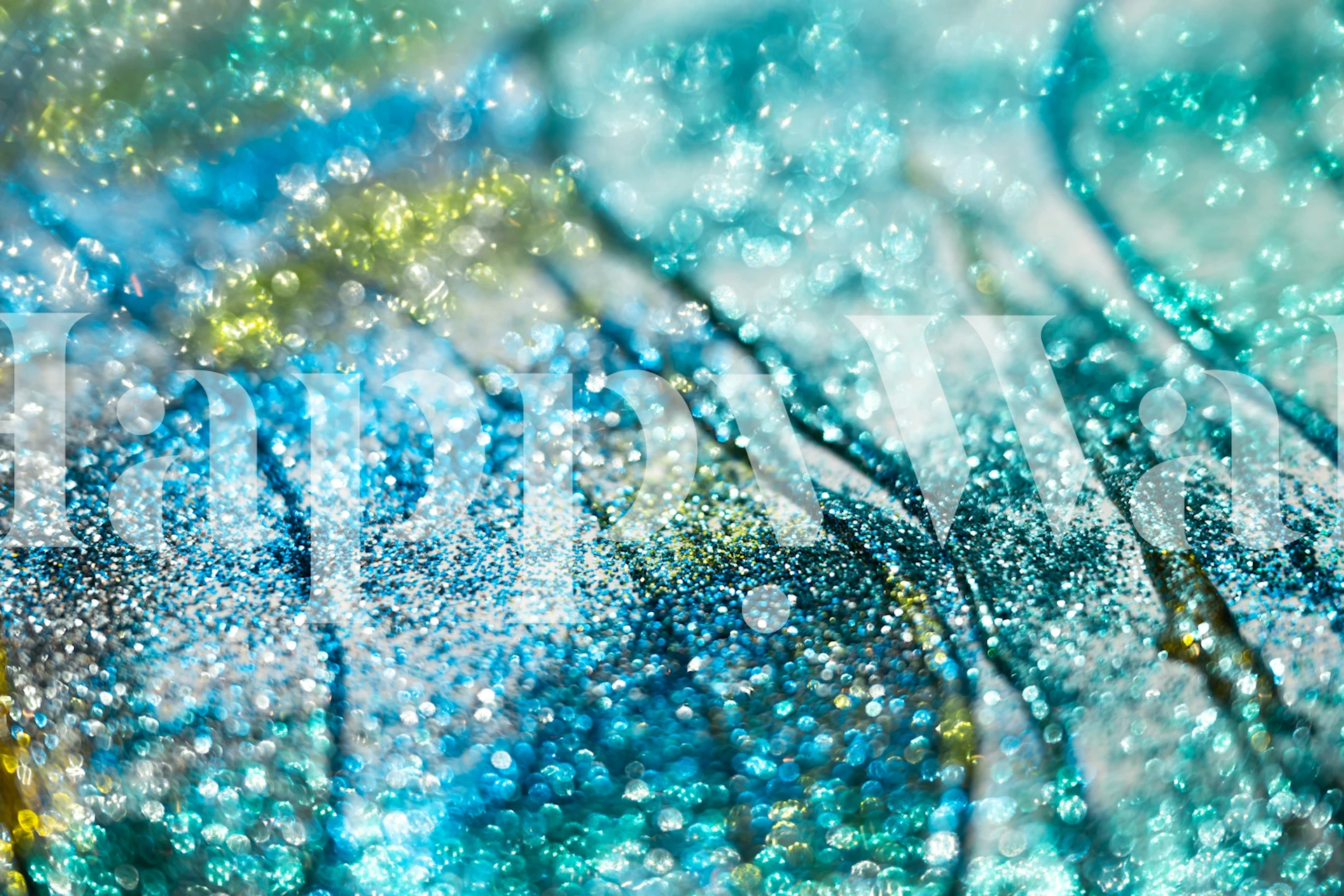 Tropical Summer Oceanic Glitter Glam2 wallpaper in a room