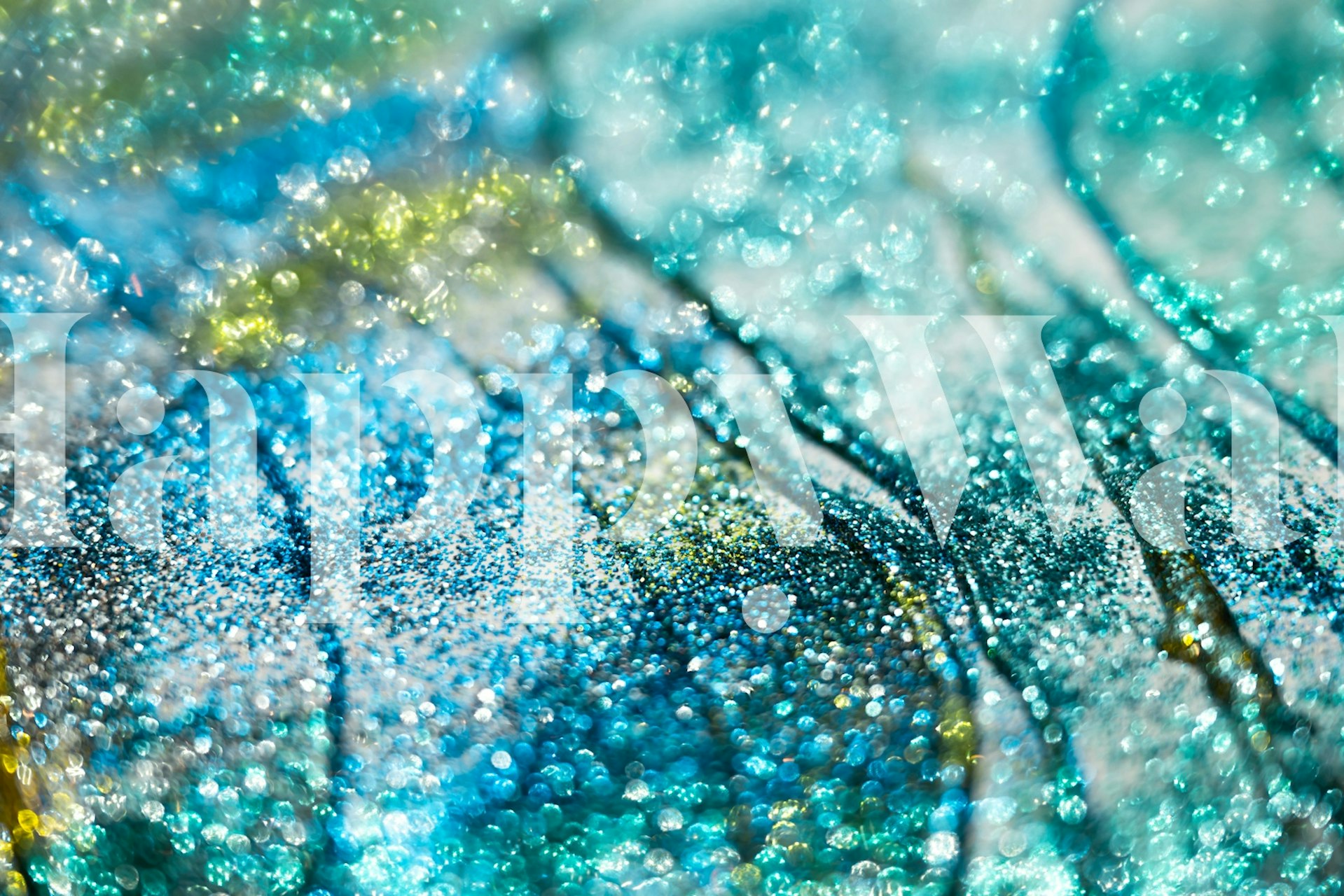 Tropical Summer Oceanic Glitter Glam2 wallpaper in a room