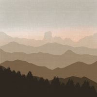 Soft Pastel Mountain Vista tapet
