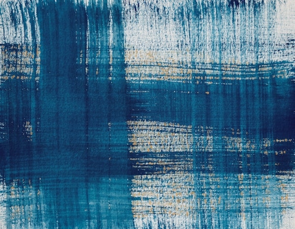 Blue and Gold Abstract Painted Texture