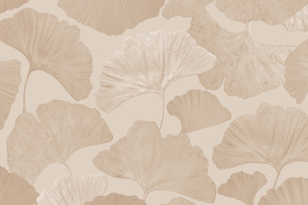 Ginkgo Leaves Beige Dream 2