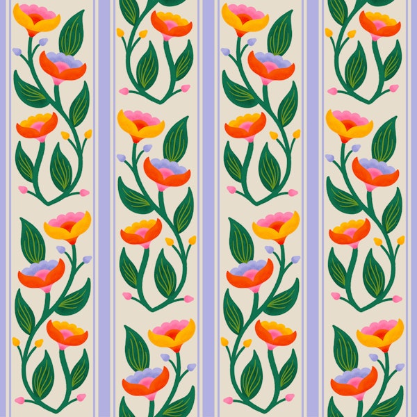 Floral Stripe