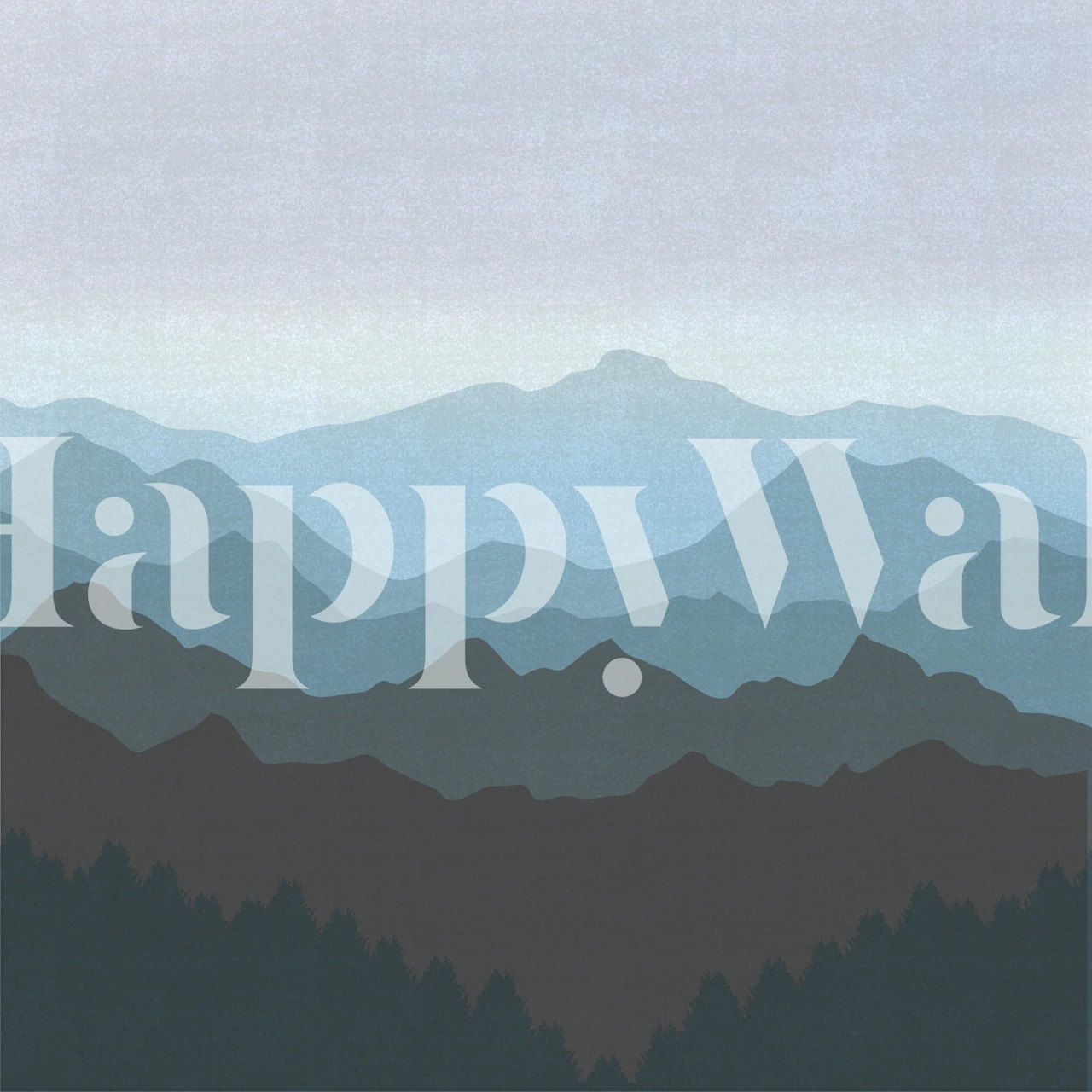 Tapeta Layered Peaks at Dawn w pokoju